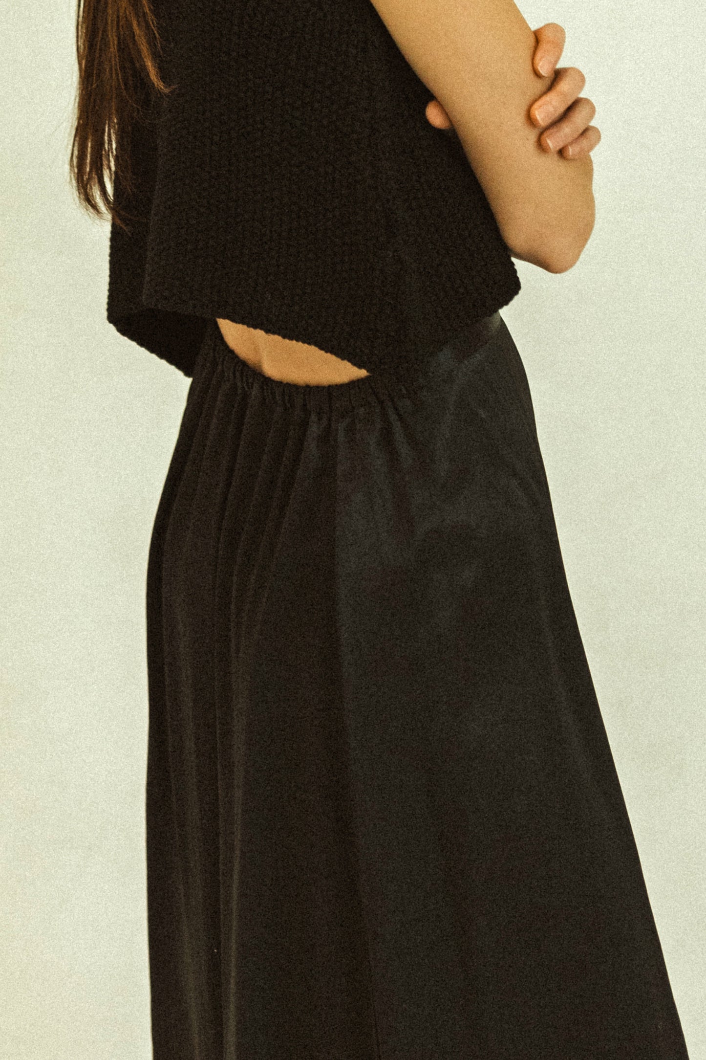 SATIN A-LINE SKIRT